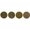 Image 1 : Lot of Four Upper Canada Lesslie Half Penny Tokens.