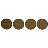 Image 2 : Lot of Four Upper Canada Lesslie Half Penny Tokens.