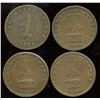 Image 2 : Lot of Four Upper Canada Sloop Half Penny Tokens.