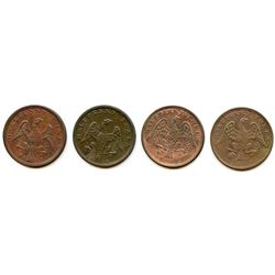 Lot of Four Spread Eagle Half Penny Tokens.