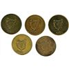 Image 2 : Lot of Five Bust and Harp Imitations.