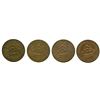Image 2 : Lot of Four 1815 Starr & Shannon Half Penny Tokens.