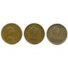 Image 2 : Lot of Three 1815 Genuine British Copper Half Penny Tokens.