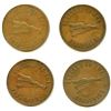 Image 1 : Lot of Four PEI Half Penny Tokens.