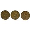 Image 2 : Lot of Three Wellington Half Penny Tokens.