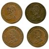Image 1 : Lot of Four Wellington 1816 Half Penny Tokens.