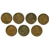 Image 1 : Lot of Seven Wellington Peninsular Half Penny Tokens.