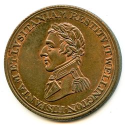 Br 987, CH-WE-11A2. Wellington Peninsular Half Penny.