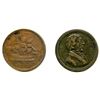 Image 1 : Lot of Two Wellington 1815 Half Penny Tokens.