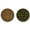 Image 2 : Lot of Two Wellington 1815 Half Penny Tokens.