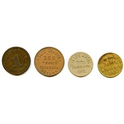 Lot of Four Ontario Tokens.