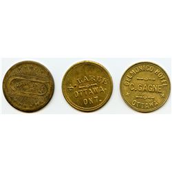 Lot of Three Ontario Tokens.