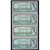 Image 1 : Bank of Canada $1, 1954 - Lot of 4 Replacement Notes