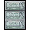 Image 1 : Bank of Canada $1, 1954 - Lot of 3 Consecutive Replacements