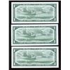 Image 2 : Bank of Canada $1, 1954 - Lot of 3 Consecutive Replacements