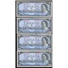 Image 1 : Bank of Canada $5, 1954 - Lot of 4 Replacement Notes