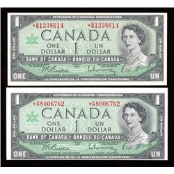 Bank of Canada $1, 1967 - Lot of 2 Replacement Notes