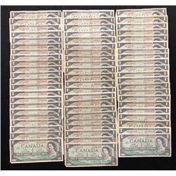 Bank of Canada $1, 1967 - Lot of 65 Replacement Notes