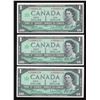 Image 1 : Bank of Canada $1, 1967 - Lot of 3 Consecutive Replacements