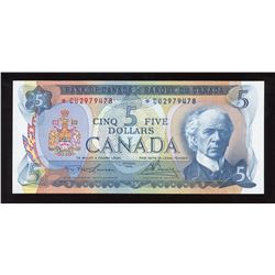 Bank of Canada $5, 1972 Replacement Note