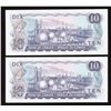 Image 2 : Bank of Canada $10, 1971 - Lot of 2 Consecutive Numbers