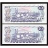 Image 2 : Bank of Canada $10, 1971 - Lot of 2 Consecutive Numbers