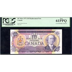 Bank of Canada $10, 1971 Replacement Note