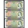 Image 1 : Bank of Canada $20, 1969 - Lot of 3 Consecutive Numbers