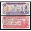 Image 1 : Bank of Canada $10 & $50, 1975 Low Serial Numbers - Lot of 2
