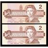Image 2 : Bank of Canada $2, 1986 - Lot of 2 Changeover Notes