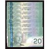 Image 2 : Bank of Canada $20 Canadian Journey Series Lot of 8 Notes