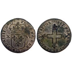 1702-BB Sol of 16 Deniers.