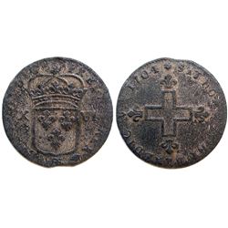 1704-BB Sol of 16 Deniers.