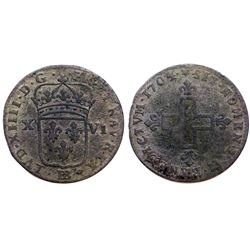 1704/3-BB Sol of 16 Deniers.