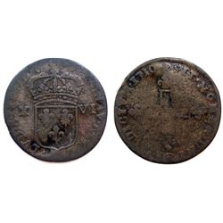 1710-BB Sol of 16 Deniers.