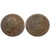 Image 1 : Undated Crowned F countermark on a 1723 George I British Halfpenny Dump Issue.