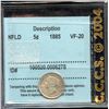 Image 2 : 1885 Newfoundland Five Cents