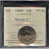 Image 2 : 1880H Twenty Five Cents