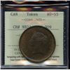 Image 2 : Br 909, CH-NB-2A. 1843 New Brunswick One Penny.