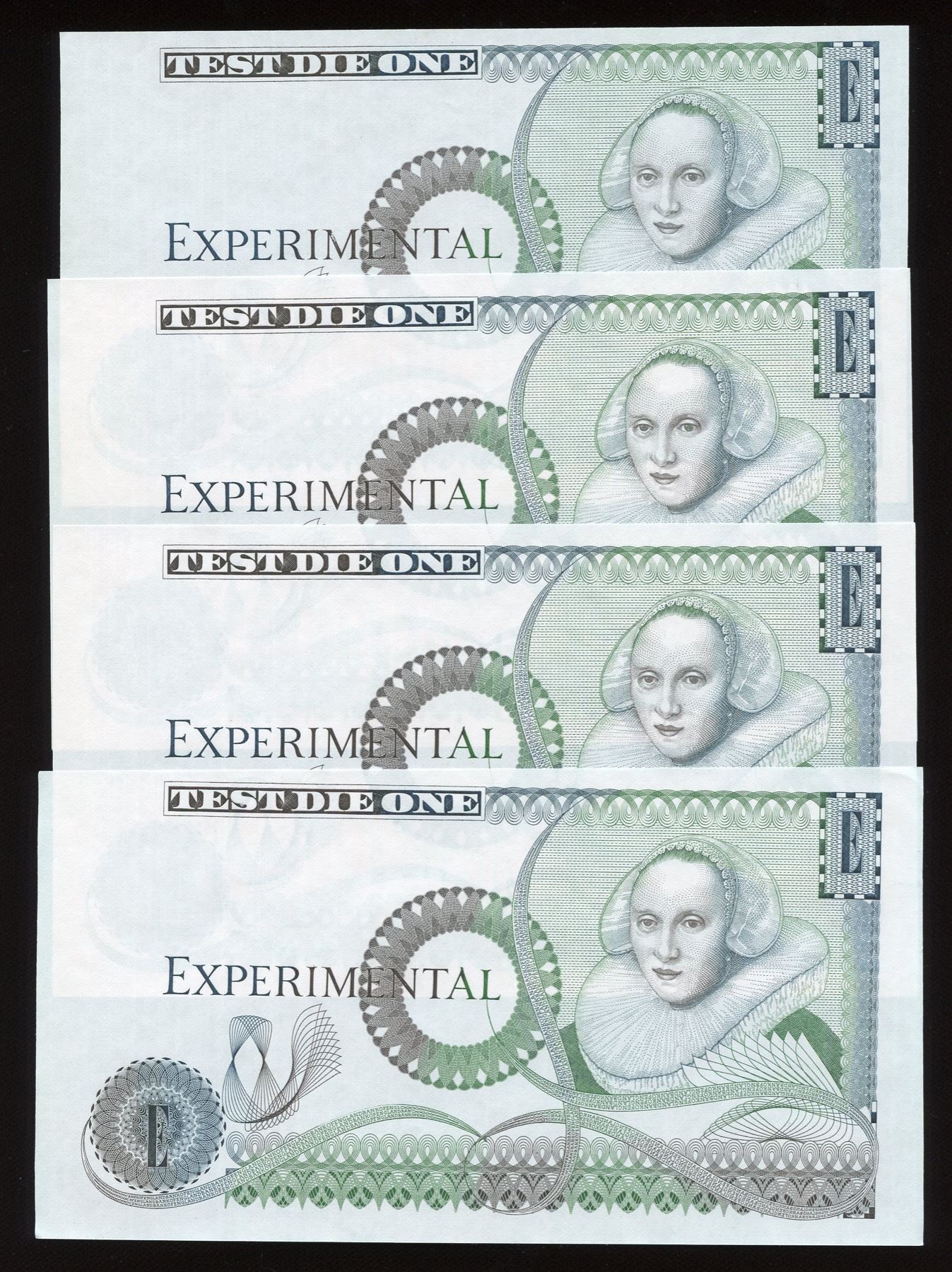 Bank of England - Experimental Test Die Banknote