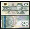 Image 2 : Bank of Canada $20, 1991 & 2004 Ascending Ladder Numbered Notes