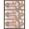 Image 2 : Bank of Canada $2, 1986 Changeover Lot of 3