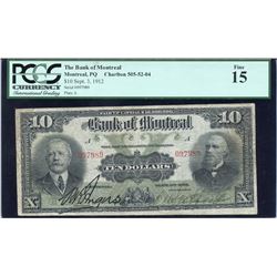 Bank of Montreal $10, 1912