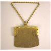 Image 1 : A FRENCH UNMARKED GOLD MESH PURSE WITH DIAMONDS AND EMERALDS SPACED ON FRAME