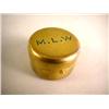 Image 1 : A YELLOW GOLD CIRCULAR HINGED LID POWDER BOX