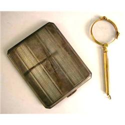 A STERLING SILVER RECTANGULAR CIGARETTE CASE