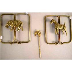 TWO 14K YELLOW GOLD MONEY CLIPS