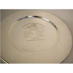 SEVEN J.E. CALDWELL STERLING SILVER PHILADELPHIA GUN CLUB TROPHY PLATES