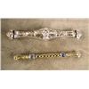 Image 1 : A WHITE GOLD AND DIAMOND FILIGREE BAR PIN