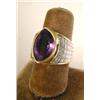 Image 1 : A 14K YELLOW GOLD, AMETHYST, DIAMOND AND MOTHER-OF-PEARL RING